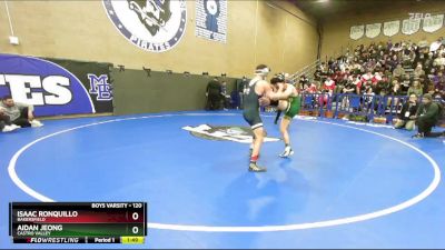 120 lbs Champ. Round 1 - Aidan Jeong, Castro Valley vs Isaac Ronquillo, Bakersfield