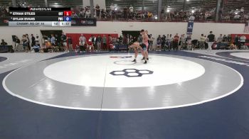 74 kg Champ. Rd Of 16 - Ethan Stiles, Ohio RTC/ TMWC vs Dylan Evans, Pittsburgh Wrestling Club
