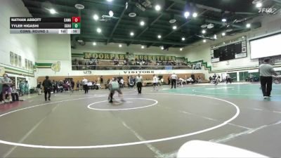138 lbs Cons. Round 3 - Nathan Abbott, Camarillo vs Tyler Higashi, Schurr