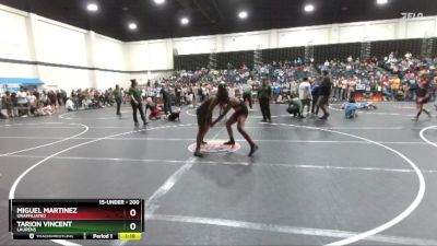 200 lbs 1st Place Match - Tarion Vincent, Laurens vs Miguel Martinez, Unaffiliated