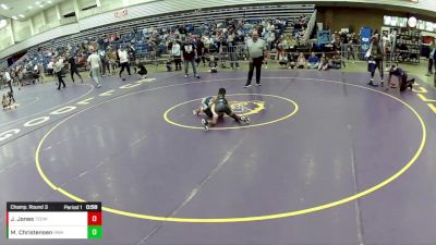 10U Boys - 63 lbs Champ. Round 3 - Justin-Carter Jones, Toss Em Up Wrestling Academy vs Mitchell Christensen, Heartland Wrestling Academy