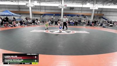 50 lbs Cons. Round 3 - Luken Miller, Timberline Youth Wrestling vs Maddox McClellan, Sublime Wrestling Academy