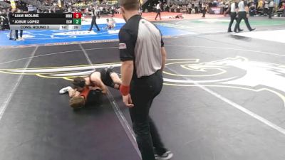 Cons. Round 3 - Liam Moline, Mount Michael Benedictine vs Josue Lopez, Douglas County West