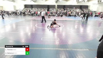 70-B lbs Round Of 16 - Liam Tavarez, North Bergen vs Alexander Betancur, Milo Wrestling Club