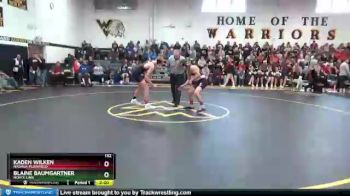 132 lbs Semifinal - Kaden Wilken, Nashua-Plainfield vs Blaine Baumgartner, North Linn