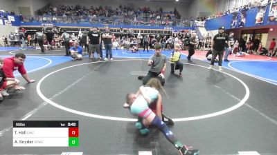 55 lbs Quarterfinal - Troy Hall, Claremore Wrestling Club vs Aubrey Snyder, Dark Cloud Wrestling Club