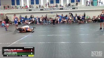 185-210 lbs Quarterfinal - Camila Halaby-Bravo, Eagle Empire vs Aryaman Singh, Ponte Vedra Sharks