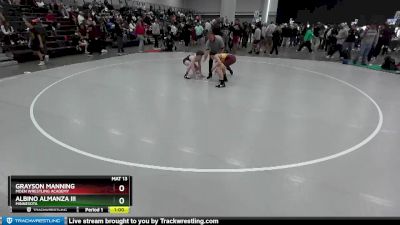 120 lbs Cons. Round 2 - Albino Almanza Iii, Minnesota vs Grayson Manning, Moen Wrestling Academy