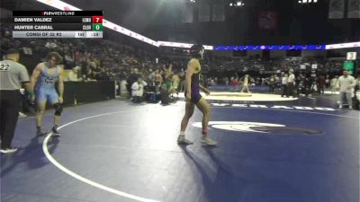 165 lbs Consi Of 32 #2 - Damien Valdez, Lemoore HS (CS) vs Hunter Cabral, Clovis North (CS)