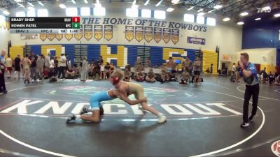 113 lbs Semis & Wb (16 Team) - Brady Sher, Braves WC vs Rowen Patel, Naperville Central