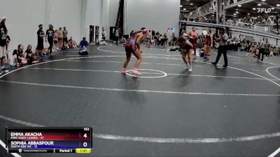 132 lbs Round 4 (8 Team) - Emma Akacha, FIWC Sassy Lassies vs Sophia Abbaspour, South Side WC