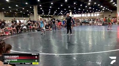 85 lbs Round 5 (6 Team) - Logan Raske, RWA vs Kash Clementi, Gladiator Academy