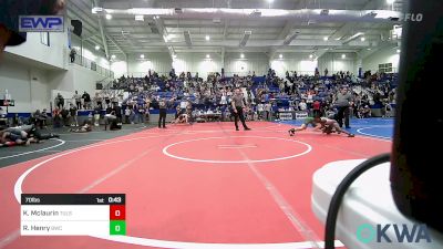 70 lbs Consolation - Kadan Mclaurin, Tulsa North Mabee Stampede vs Rylan Henry, Brushy Wrestling Club