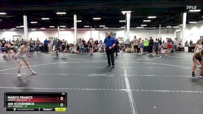 72 lbs Placement (4 Team) - Ian Schoenbeck, Mat Warriors vs Marco Franco, Finger Lakes Elite