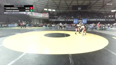 Boys 3A 175 lbs Champ. Round 1 - Hunter Brower, Kennewick vs Owen Boswell, Mountlake Terrace