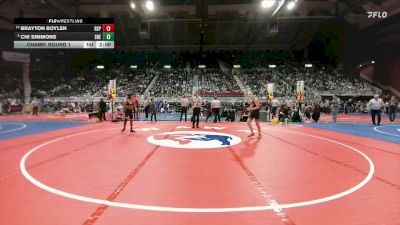 4A-106 lbs Champ. Round 1 - Chi Simmons, Sheridan vs Brayton Boylen, Rock Springs