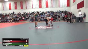 157 lbs Quarterfinal - Tyler Pugh, Canton South vs Ethan Gray, Cloverleaf