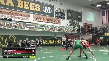 150 lbs Cons. Round 1 - Carson Bandagski, Elyria Catholic vs Tait Dusseau, Oak Harbor