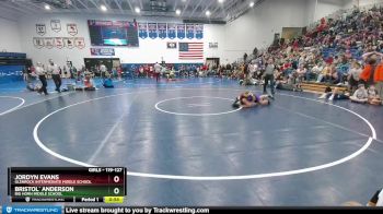 119-127 lbs Semifinal - Bristol` Anderson, Big Horn Middle School vs Jordyn Evans, Glenrock Intermediate Middle School