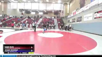 82 lbs Round 5 - Gage Giles, Kimberly Bulldog Wrestling vs Ryder Zickgraf, Fighting Squirrels WC