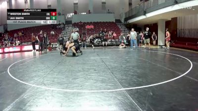 190 lbs 1st Place Match - Jax Smith, Pit Bull Wrestling Academy vs Weston Smith, Red Lion Wrestling Club