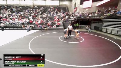 6A 190 lbs Quarterfinal - O`dessa Laititi, Westlake vs Dentallia Betoney, Farmington