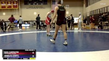 136 lbs Cons. Round 2 - Raya Carpenter, Huntingdon College vs Angelica Steffy, University Of Mount Olive