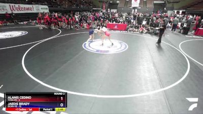 125 lbs Round 2 (16 Team) - Alanis Cedino, TCWA-FR vs Jaedis Brady, OCWA-FR