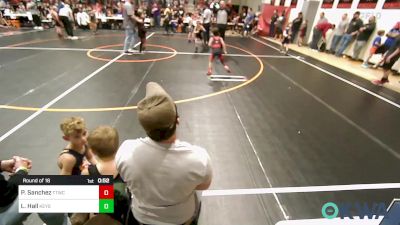 52 lbs Round Of 16 - Patrick Sanchez, Team Tulsa Wrestling Club vs Luke Hall, Keystone Kids