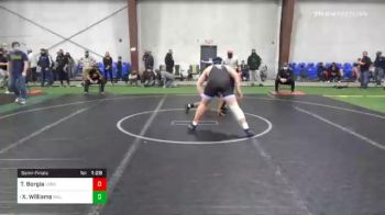 215 lbs Semifinal - Thomas Borgia, Long Valley vs Xavier Williams, Drillmaster