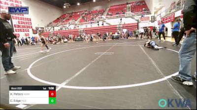 64 lbs Semifinal - Kam Peters, Harrah Little League Wrestling vs Cooper Edge, Piedmont