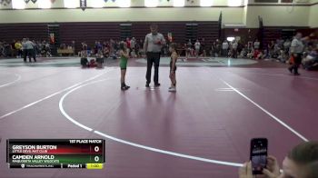 SPW-12 lbs 1st Place Match - Greyson Burton, Little Devil Mat Club vs Camden Arnold, Maquoketa Valley WildCats