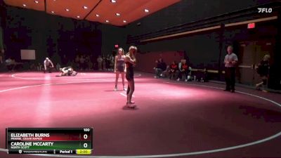 100 lbs Round 3 - Elizabeth Burns, Prairie, Cedar Rapids vs Caroline McCarty, North Scott