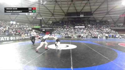 Girls 4A 170 lbs Semifinal - Karlee Brummett, Spanaway Lake (Girls) vs Brook Bahr, Union (Girls)
