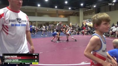 85+90 Round 3 - Gavin Mathis, Wolf Pack Wrestling Club vs Carson Raper, Darkhorse Wrestling Club