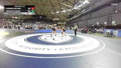 Girls 3A 170 lbs Champ. Round 2 - Brooklyn Quigg, Walla Walla (Girls) vs Jasmine Sullivan, Central Kitsap (Girls)