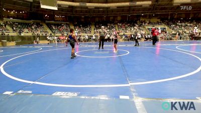 58 lbs Round Of 32 - Diego Aguilar, Tulsa Blue T Panthers vs Demitri Strange, Woodland Wrestling Club