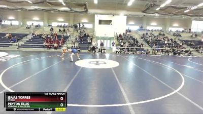 133 lbs 1st Place Match - Isaias Torres, Ithaca vs Peyton Ellis, Johnson & Wales (RI)