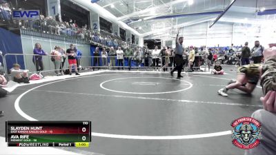 110 lbs Round 2 (4 Team) - Slayden Hunt, East Kansas Eagles Gold vs Ava Rife, Midwest Gold