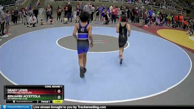 82 lbs Cons. Round 1 - Grady Lewis, Panther Kids Wrestling vs Benjamin Accettola, Hillsboro Mat Club