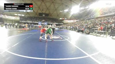 Boys 2A 120 lbs Quarterfinal - Kaden Harding, Orting vs Mathis Johns, Woodland