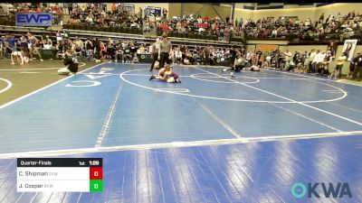70 lbs Quarterfinal - Charles Shipman, Geary Youth Wrestling vs JP Cooper, Bristow Youth Wrestling