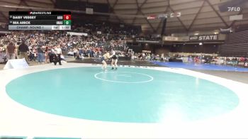 Girls 2A 105 lbs Champ. Round 1 - Daisy Vessey, Aberdeen (Girls) vs Mia Amick, North Mason (Girls)