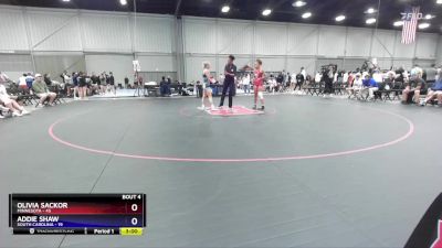 105 lbs Round 2 (4 Team) - Olivia Sackor, Minnesota vs Addie Shaw, South Carolina