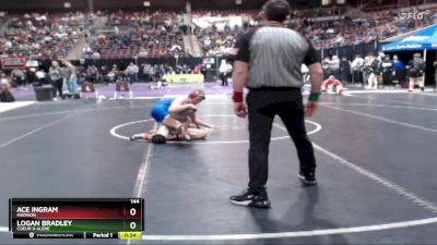 144 lbs Cons. Round 5 - Ace Ingram, Madison vs Logan Bradley, Coeur D Alene