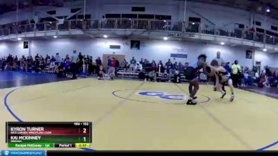 132 lbs Cons. Round 3 - Kai McKinney, Indiana vs Kyron Turner, Rick Larsen Wrestling Club