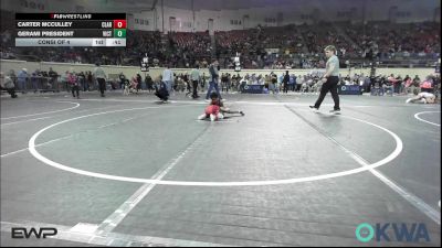 46 lbs Consi Of 4 - Carter Mcculley, Claremore Wrestling Club vs Gerami President, Victory Grappling Club