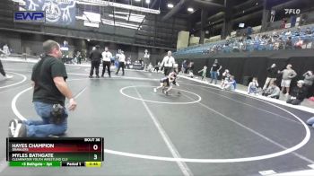 46 lbs Cons. Semi - Myles Bathgate, Clearwater Youth Wrestling Clu vs Hayes Champion, Brawlers