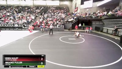 6A 110 lbs Quarterfinal - Eden Hulet, Mountain Ridge vs Brooke Fuller, Layton