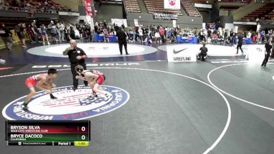 92 lbs Cons. Round 2 - Bryce Dacoco, California vs Bryson Silva, Wild Cats Wrestling Club